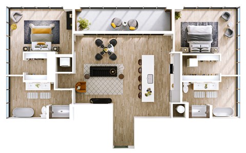 Stella at Star Metals B16 Two Bedroom Penthouse Floor Plan